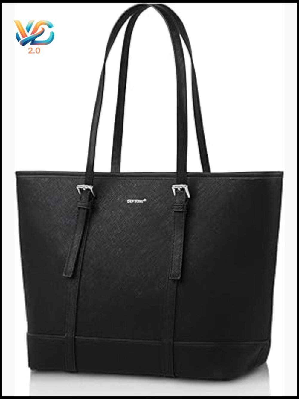 Vegan Leather Tote Bag Large Capacity Top Handle Shoulder Satchel Purse Work